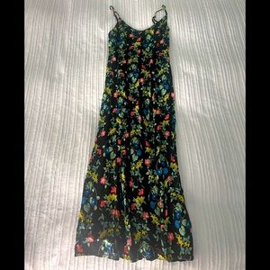 Field Flower Midi Spaghetti Strap Dress